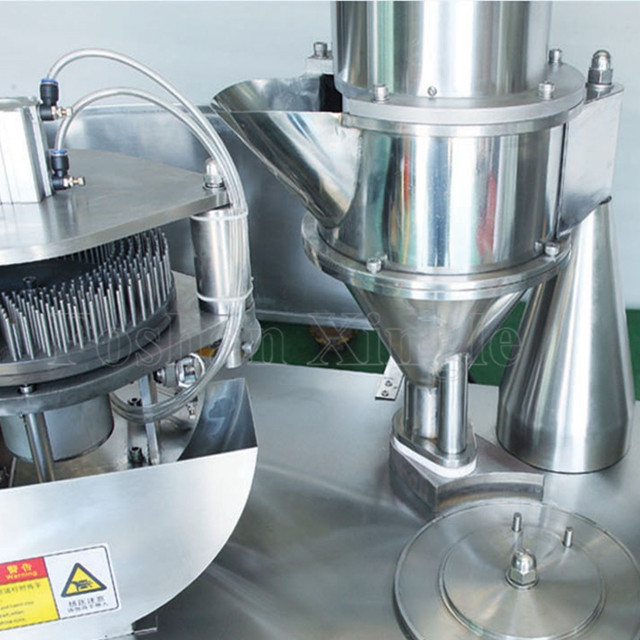 Pharmaceutical Powder Double Heads Semi-automatic Capsule Filling Machine