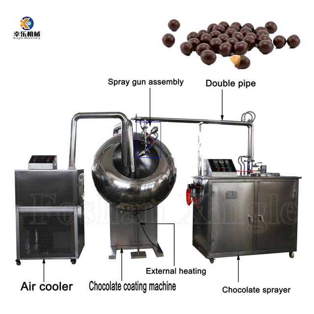 Stainless Steel Peanut Almond Food Chocolate Coating Machine