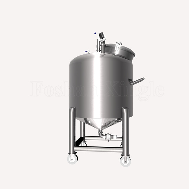 Stainless Steel 100L Mobile Milk Verticle Storage Mixing Tank