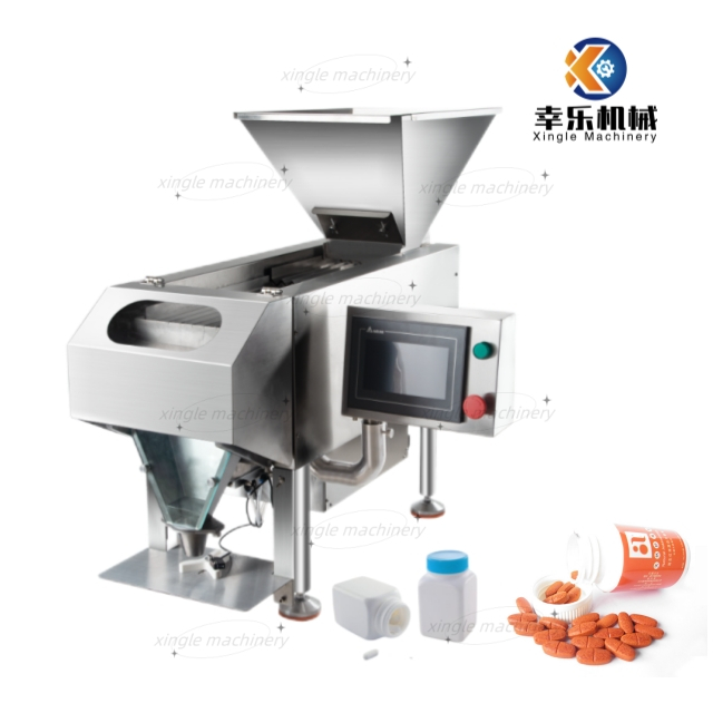 Cylindrical plc control capsule counting machine