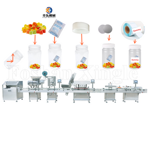 Capsule Tablet Counting Capping And Labeling Bottling Production Line