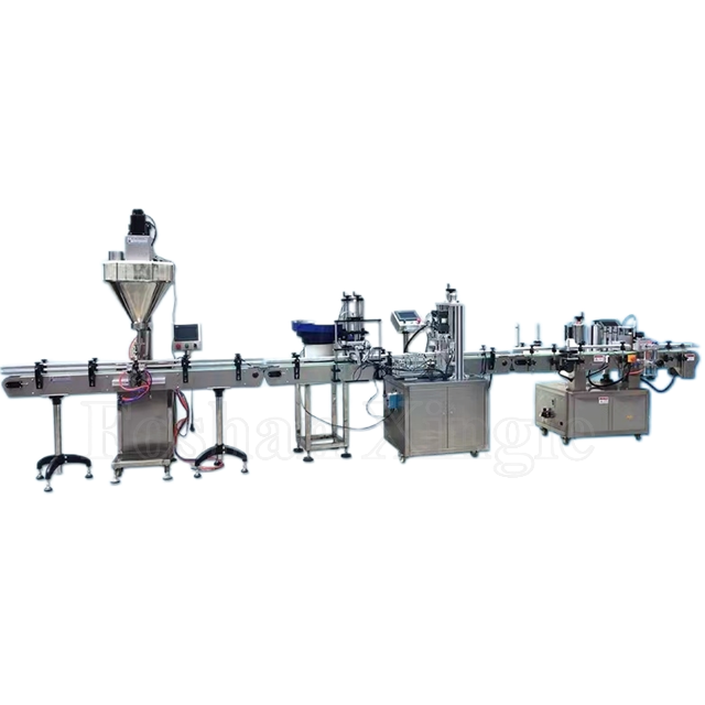 Full Auomatic Powder Weighing Filling Bottling Production Line