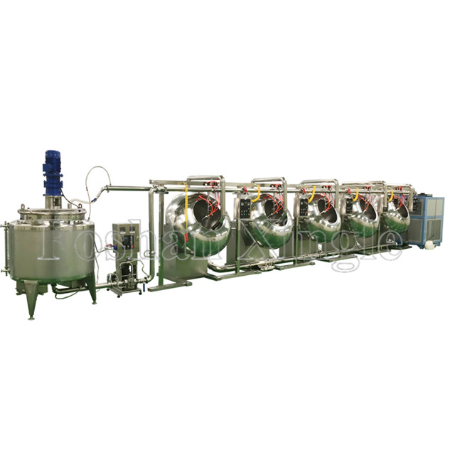 Chocolate coating machine