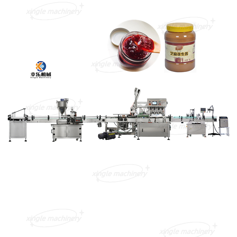 Automatic Bottle Jam Paste Filling Packaging Production Line