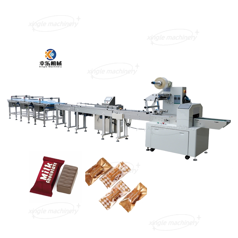 Full Automatic Flow Wrap Food Sorting And Packing Line