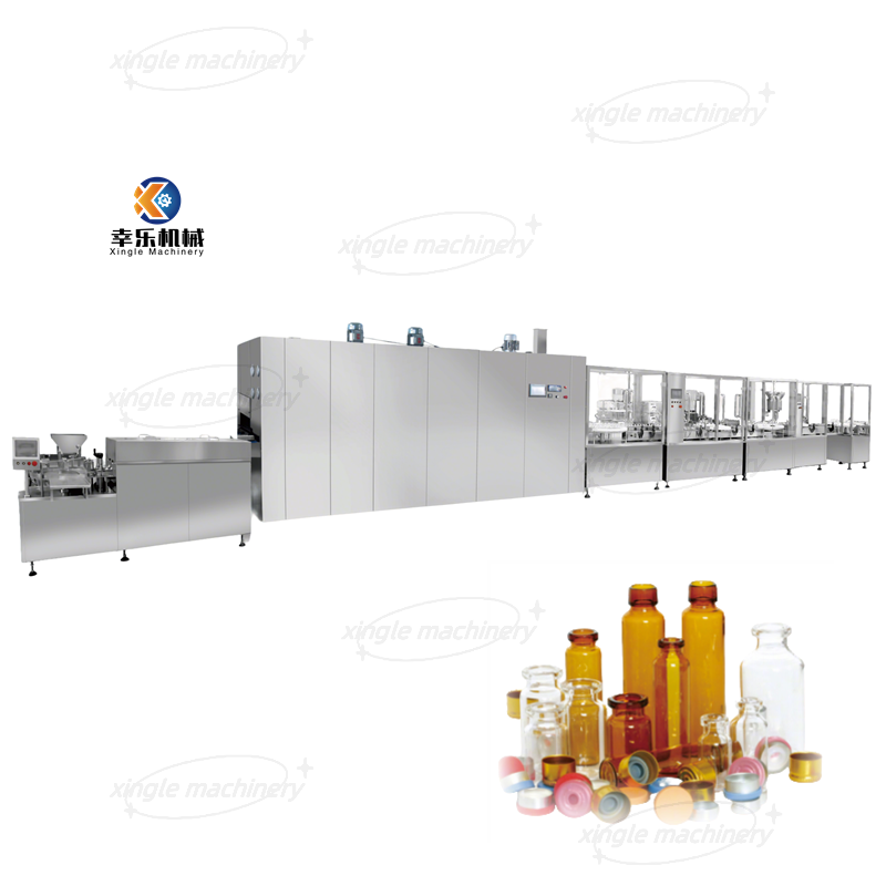 Glass Vial Bottle Liquid Low Speed Linkage Filling Production Line
