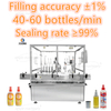 Rotary Auto 5-250ml Vial Spray Bottle Filling And Sealing Machine