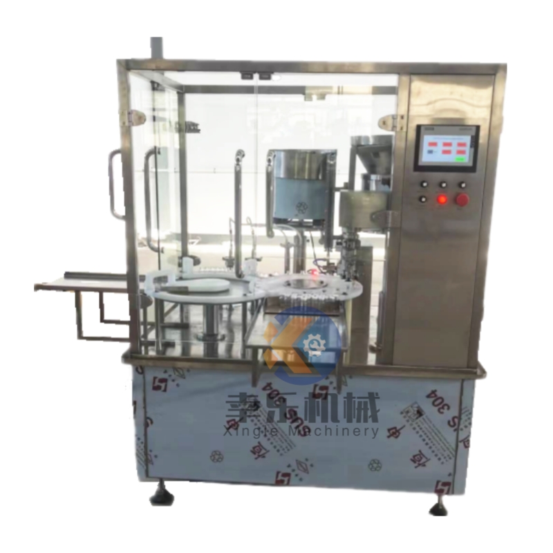 Vial filling and capping machine