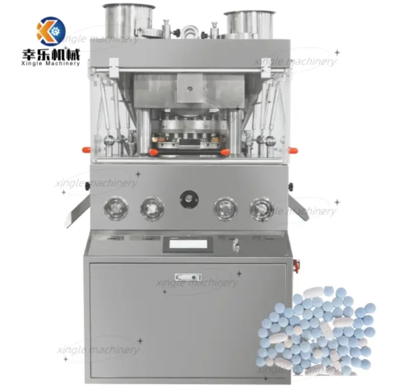 Fully enclosed high speed rotary tablet press 