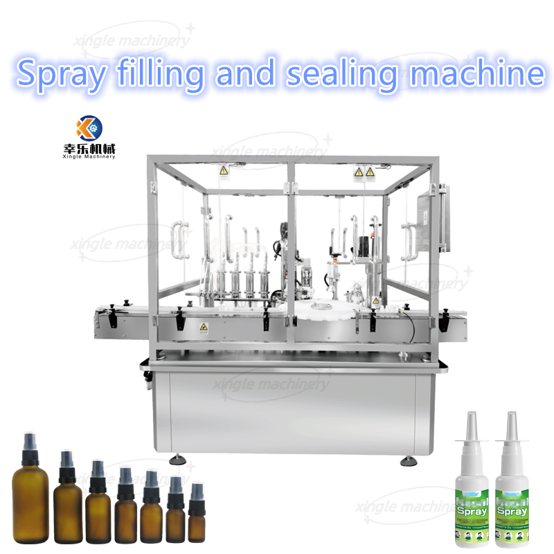 Rotary Auto 5-250ml Vial Spray Bottle Filling And Sealing Machine