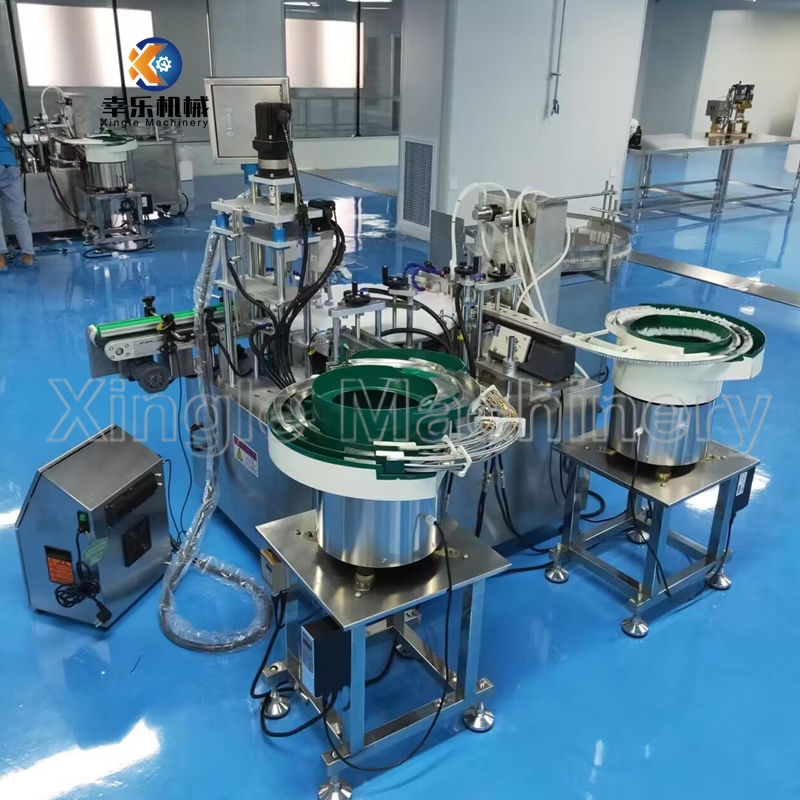 Full automatic liquid perfume vial filling and capping machine