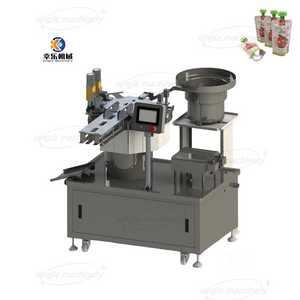 Food Liquid Double Head Spout Pouch Filling And Capping Machine