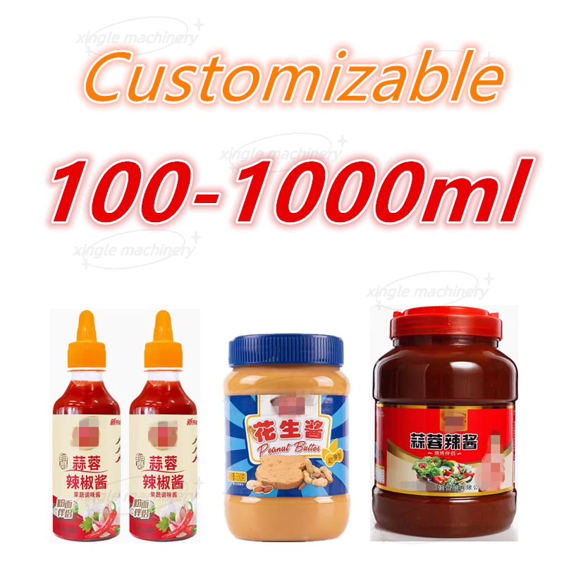 Automatic Bottle Jam Paste Filling Packaging Production Line