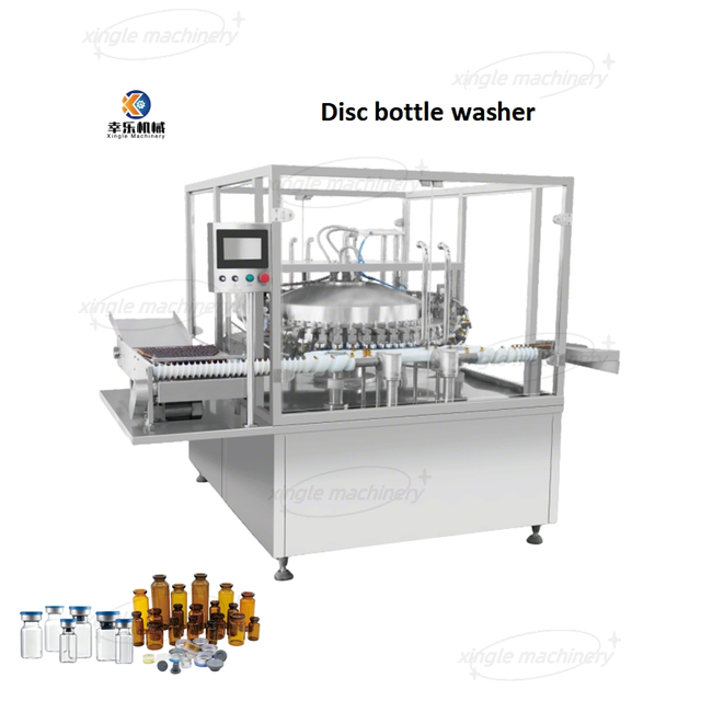 GMP Stainless Steel Automatic Disc Glass Vial Bottle Washer