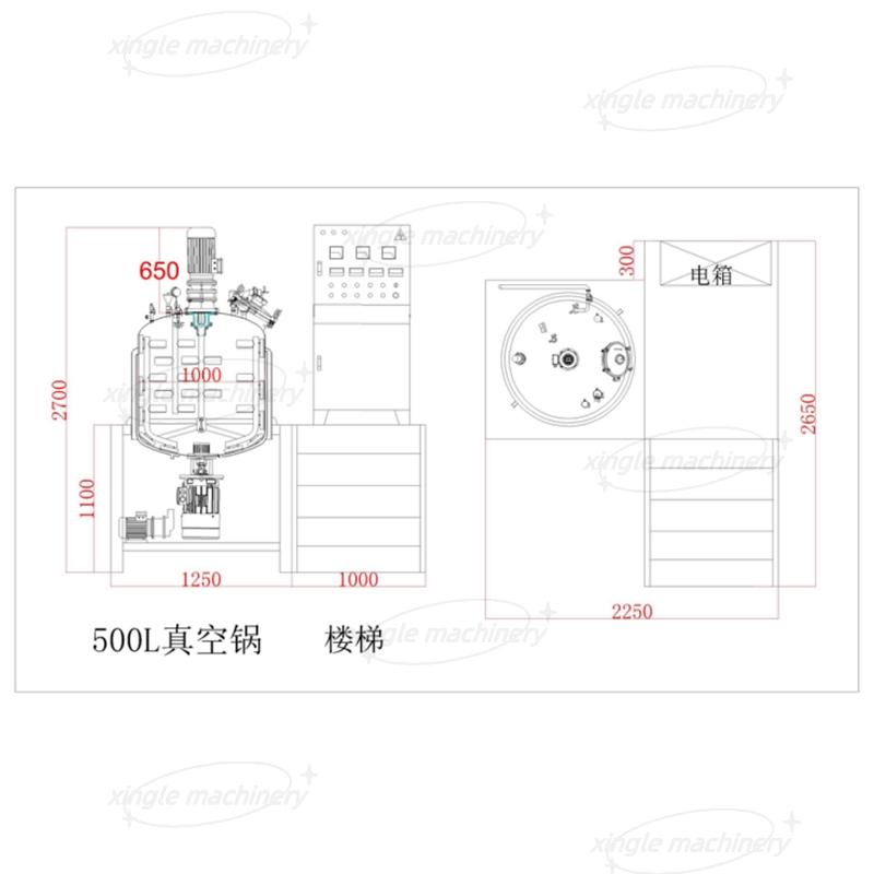 Sanitary grade cream lotion perfume mixing tank