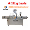 High Speed 6 Head Chemical Liquid Vial Filling And Capping Machine