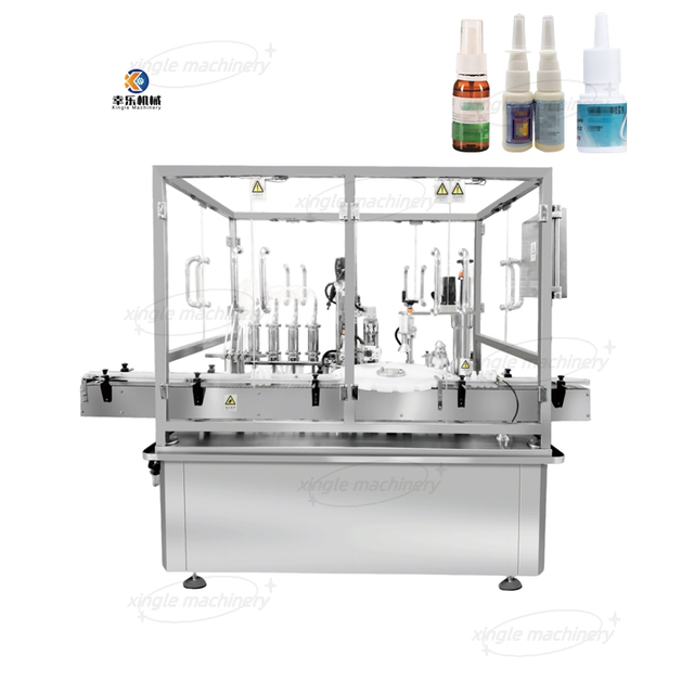 Rotary Auto 5-250ml Vial Spray Bottle Filling And Sealing Machine