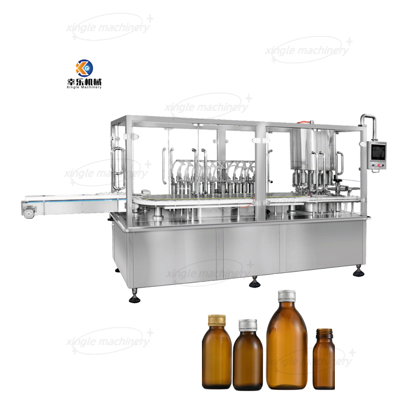 Auto Liquid Bottle Vial Servo Tracking Filling And Sealing Machine