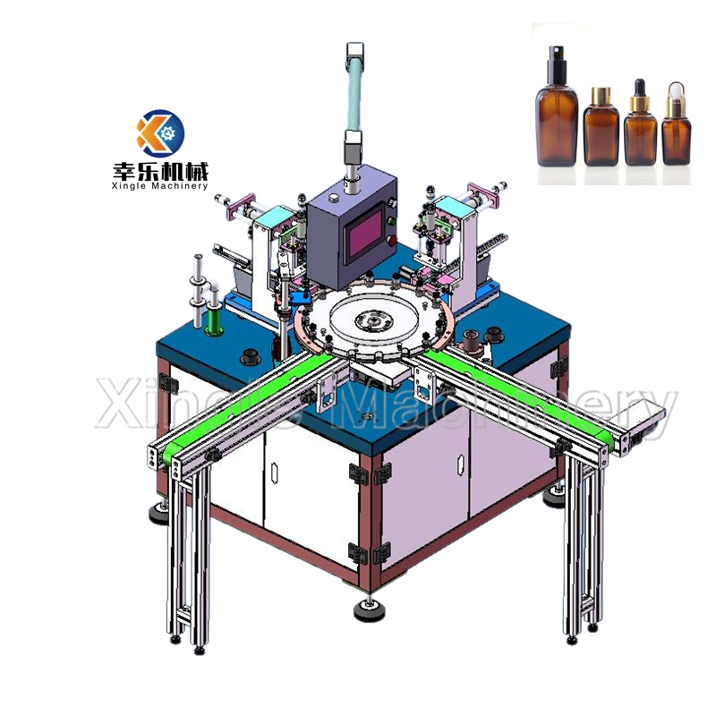 Full automatic liquid perfume vial filling and capping machine