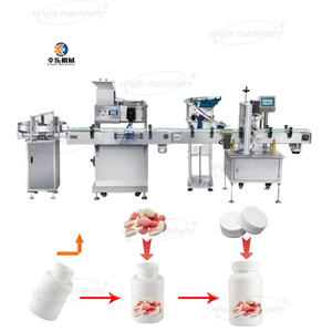 Automatic Candy Tablet Counting Bottling And Capping Production Line