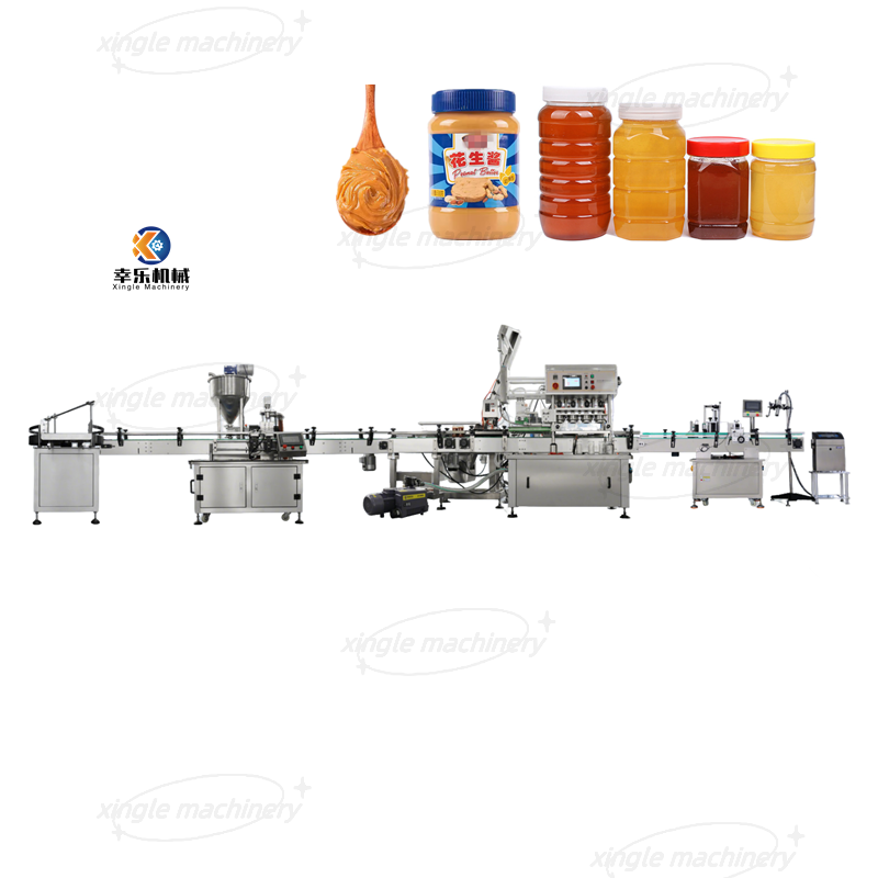 Automatic Bottle Jam Paste Filling Packaging Production Line