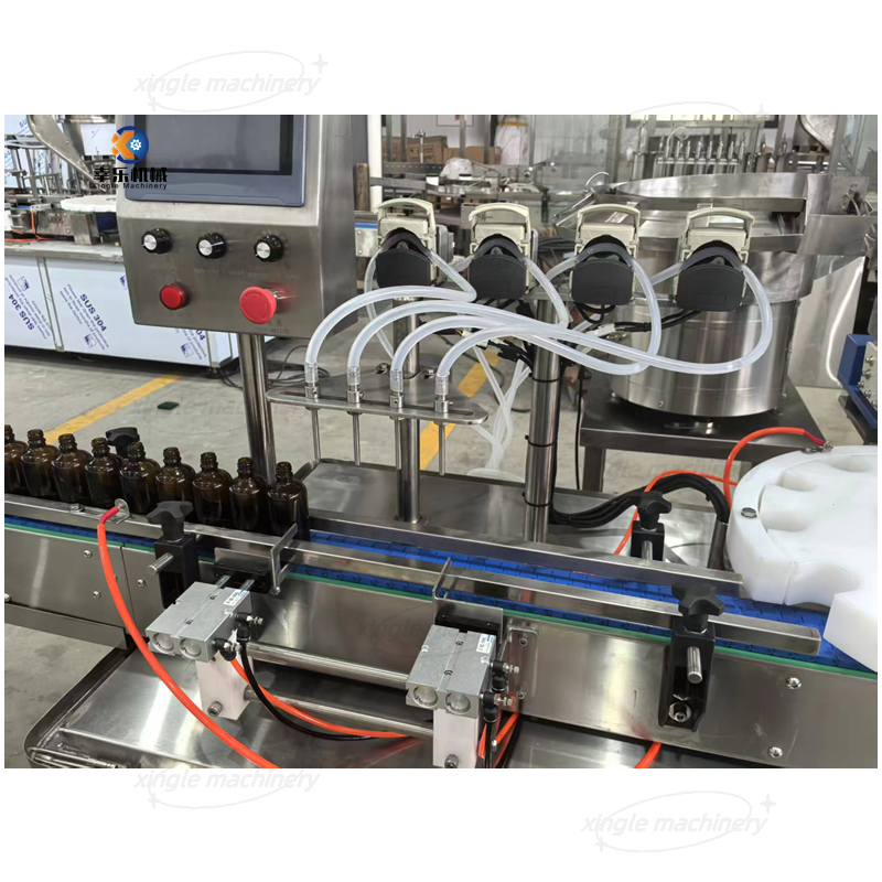 Linear Liquid 10-100ml Vial Filling Upper Plug Capping Machine