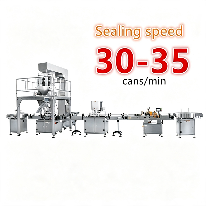 Automatic Bottling Packing Nuts Food Granules Filling Line